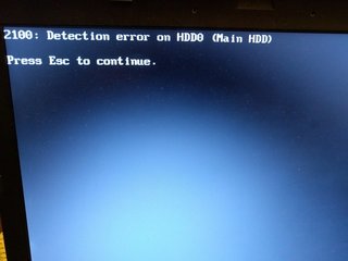 Detection error on HDD0