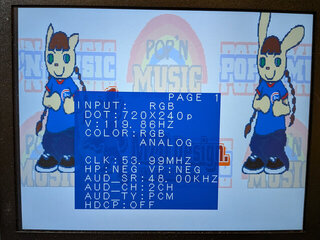 ポップンミュージックもRGB1だと縦に引き伸ばされて上下パタパタパターン