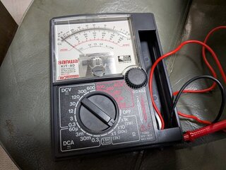 実家にあったアナログテスター