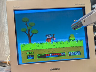 XRGB-3のラインダブラーモードでダックハントを遊べた