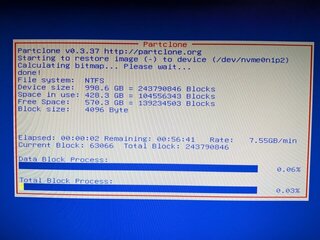 Clonezillaでイメージファイルから書き戻し