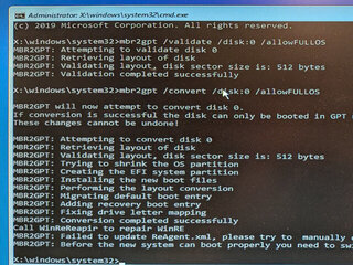 元のドライブもGPT化に成功