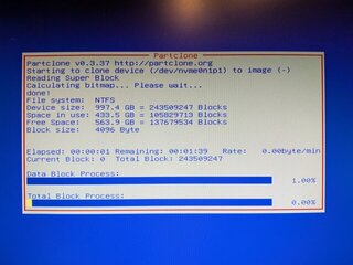 イメージ保存が始まった
