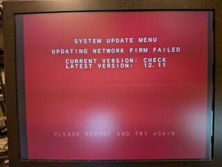 アップデートに失敗