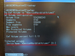 ewfmgrを実行してみた