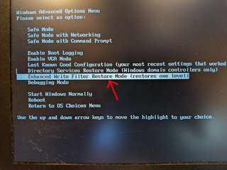 EWFを回復するメニューがあった