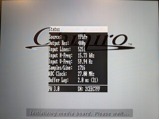 インターレースの信号が出ているっぽい
